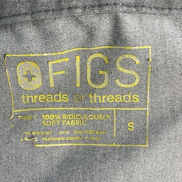 Figs Cairo Straight Leg Graphite Gray Cargo Pants Elastic/Tie Waist Scrubs S - Picture 11 of 11